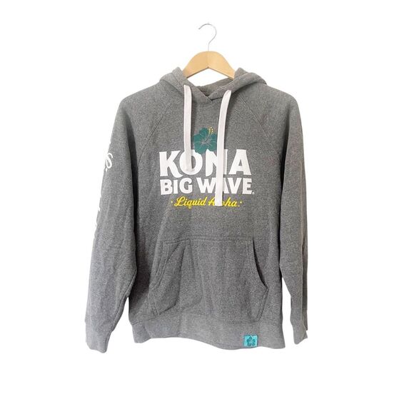 Kona Big Wave Liquid‎ Aloha Gray Pullover Hoodie Sweatshirt Size Small - Picture 1 of 4